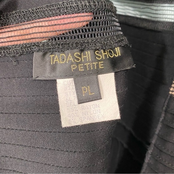 Tadashi Shoji Black Mini Sleeveless‎ Ribbed Sz Petite Large - Picture 7 of 8